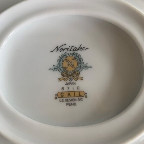 Noritake China “Gail” Gravy Boat with Under Plate #6710 - Picture 4 of 7